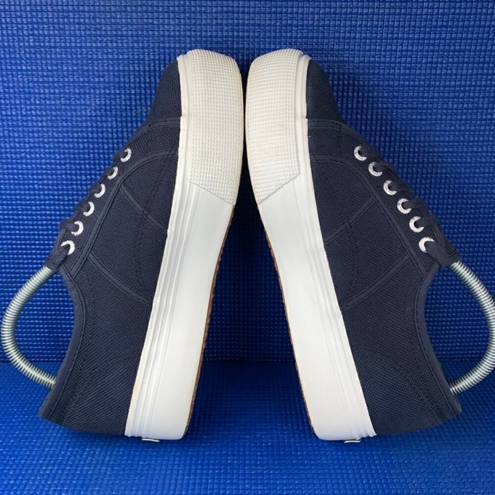 🔴 SUPERGA 2790 PLATFORM Women`s Size 9.5 Navy Blue White Walking Shoes S0001L0 - Picture 5 of 9
